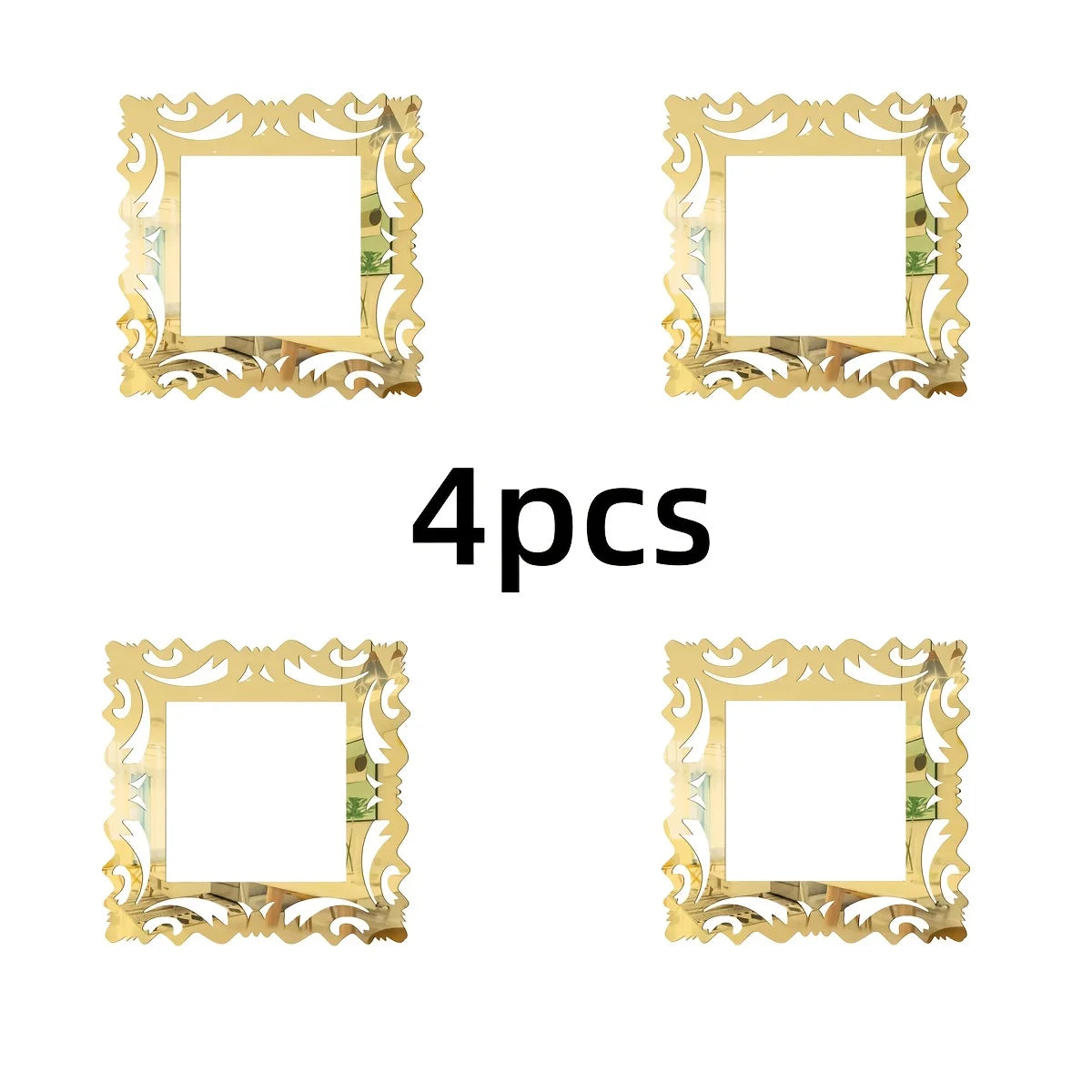 Mirror Style Switch Decals | 4 Pack Decorative Wall Stickers for Living Room