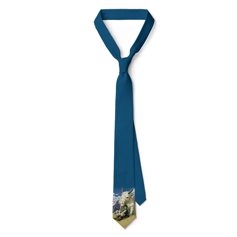 Newly Designed Cartoon Necktie 3D Printing Harajuku Fashion Kawaii Unisex Tie 8CM Slim Dating Wedding Party Tie Cosplay