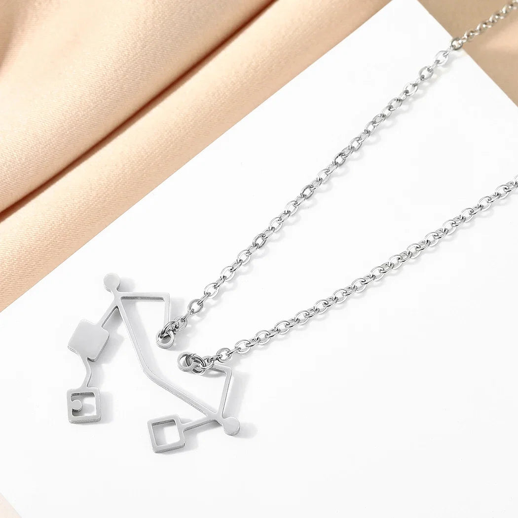 Kinitial Heart of Etheria Necklace | She-Ra Inspired Stainless Steel Pendant