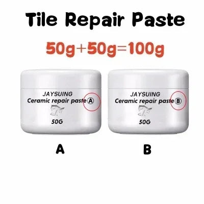 White Porcelain Repair Kit for Tiles, Tub, Toilet, and Sink | Chip and Crack Fix Paste