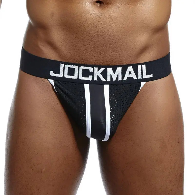 4PCS Sexy Jockstrap Men Underwear Penis Pouch Brief Underpants Gay Men's Bikini Slip Tanga String Thong Breathable Low Waist