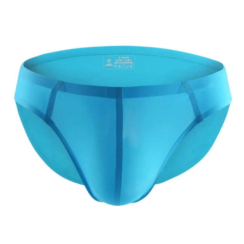 BRAVE PERSON Men's Ultra-thin Seamless Underwear Briefs Ice Silk Cool Sexy Low Waist Men Briefs