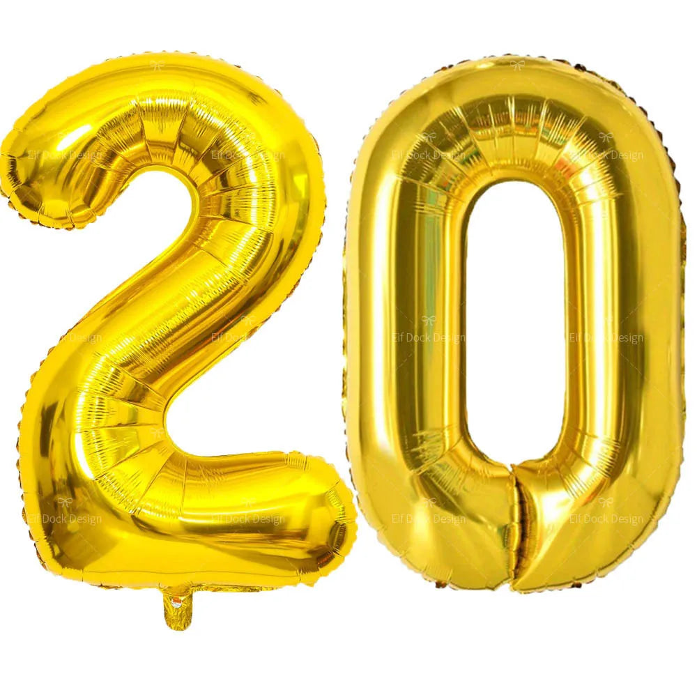 Large Gold Number Balloon 40 Inch | Milestone Birthday & Anniversary Decoration