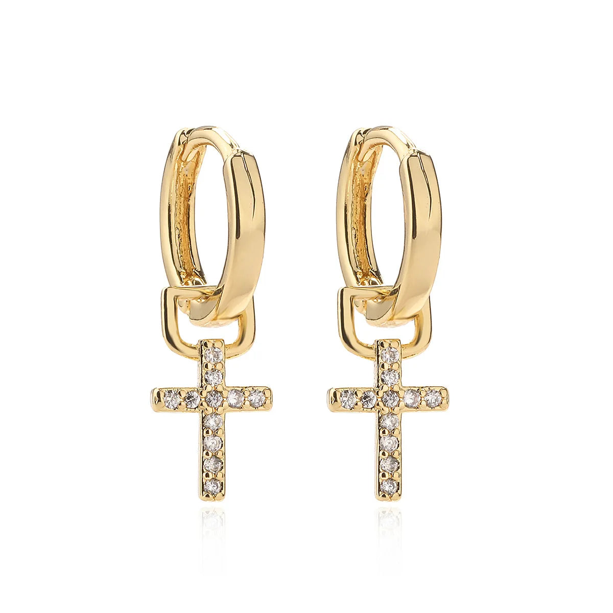 NEWBUY Fashion Gold Color Copper Plant Earrings Luxury Cubic Zirconia Flower Dangle Earring Hot Sale Female Party Jewelry Gift