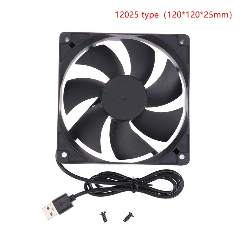 USB Brushless Cooling Fan 5V for Router TV Box Computer | 4 Size Options