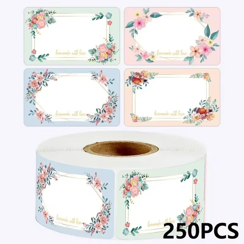 Sunflower Sticker Roll Pack | 50-250 Custom Name Labels for Home Organizing