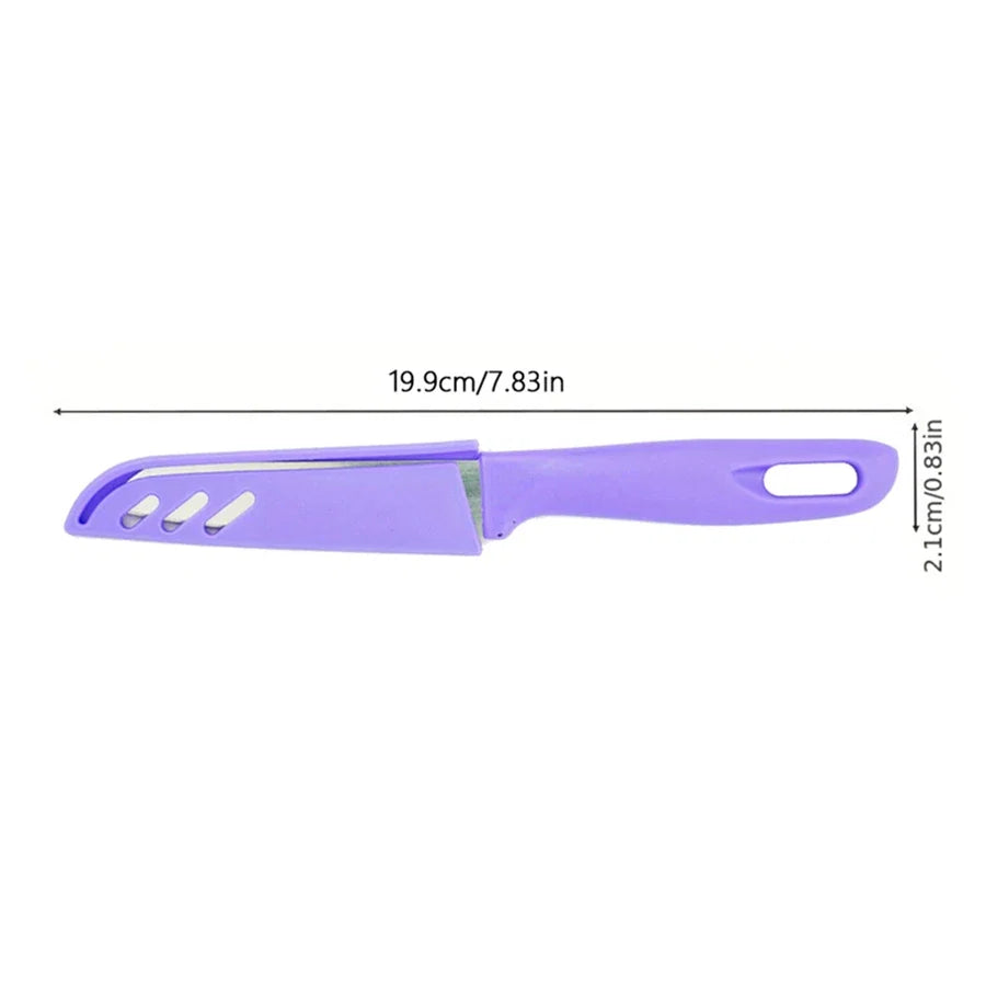 Candy-Colored Portable Fruit Peeler Knife | Stainless Steel Kitchen Gadget