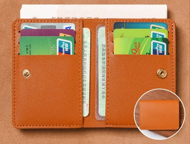 Classic PU Leather Small Wallet | Slim Credit Card and Coin Purse for Men and Women