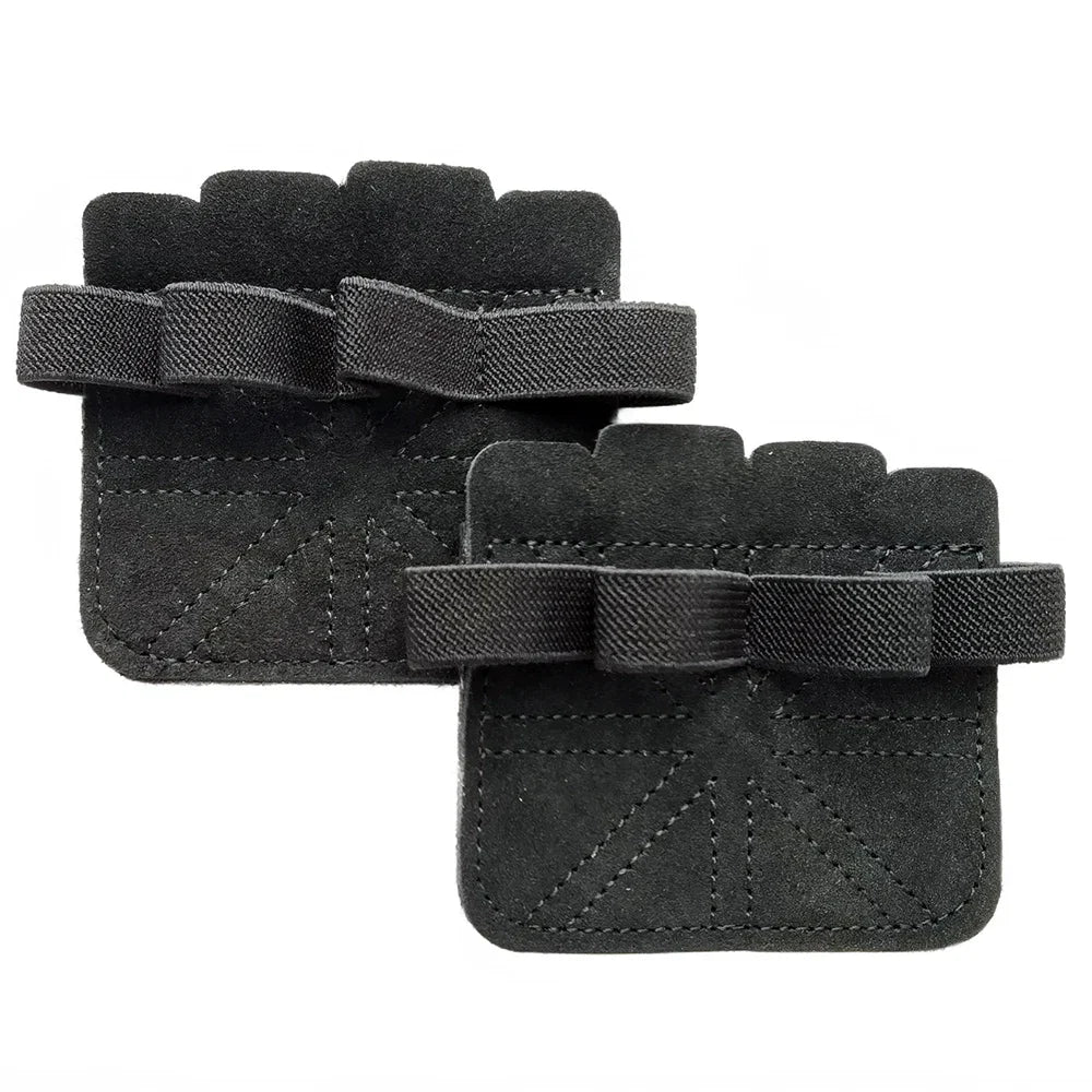 CRUXELL Cowhide Weightlifting Gloves | Four-Finger Palm Protection for Gym