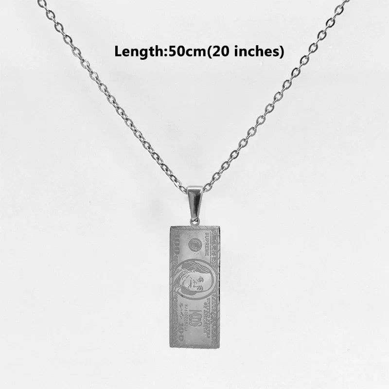 Waterproof 18K Gold Plated Bar Charm Pendant Stainless Steel Us Dollar Custom Pendant