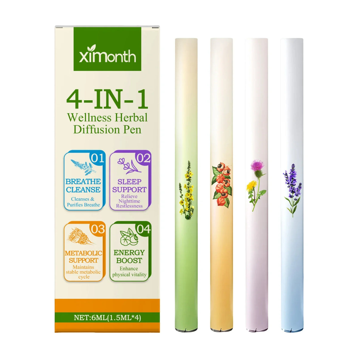 Herbal Blend Diffuser | Aromatherapy Inhaler for Focus and Relaxation