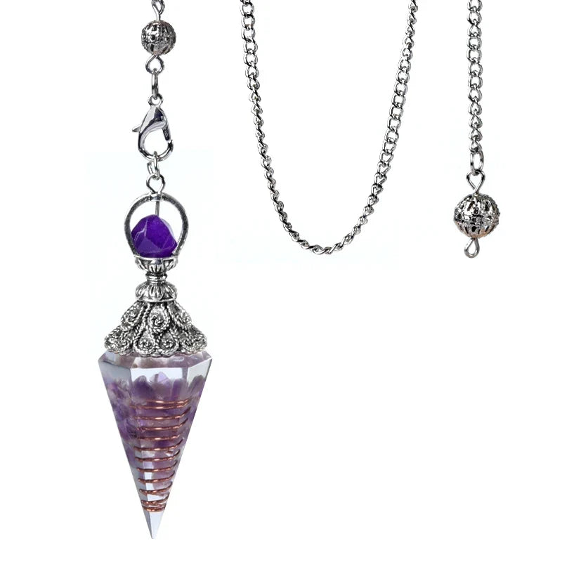 Natural Stone Spirit Pendulum Pendant Amethyst