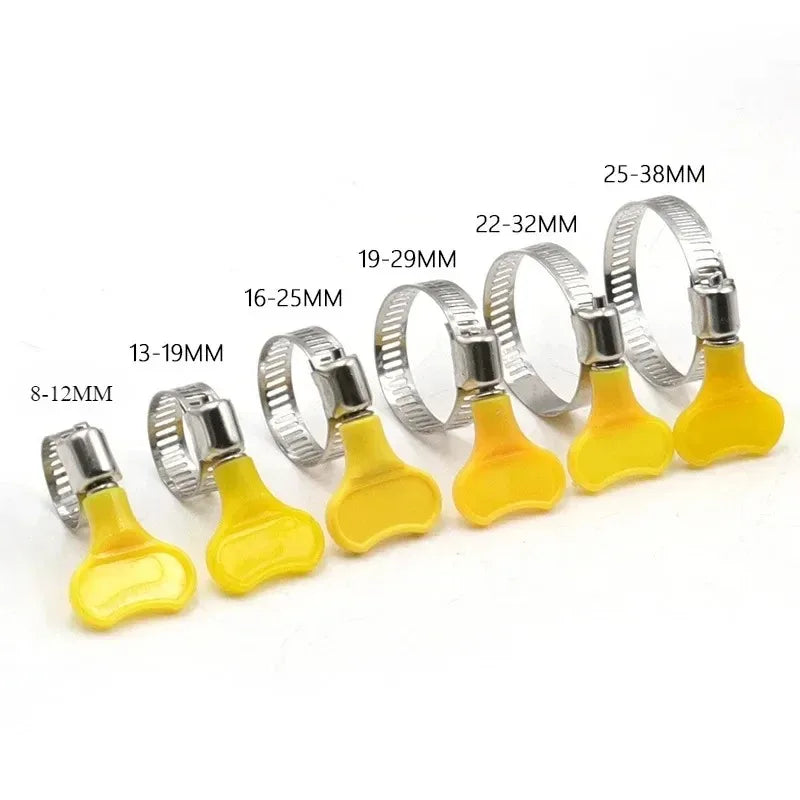 Adjustable Worm Drive Hose Clamps Set | 5-Pack Stainless Steel Pipe Clips