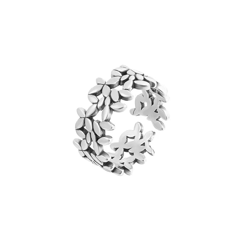 925 Sterling Silver Ring Small Leaf Plant Rings For Women Engagement Wedding Luxury Jewelry Cheap Things With