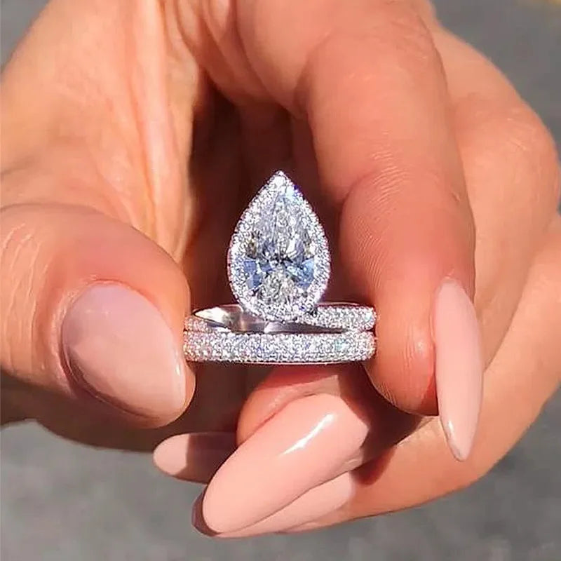 925 Sterling Silver Corona Design Women Ring Trendy Accessories for Engagement Anniversary Elegant Jewelry Inlaid Shining CZ