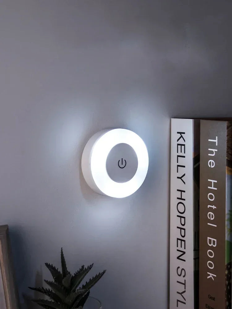 Magnetic Round Book Light | Portable LED Desk Lamp with Touch Sensor