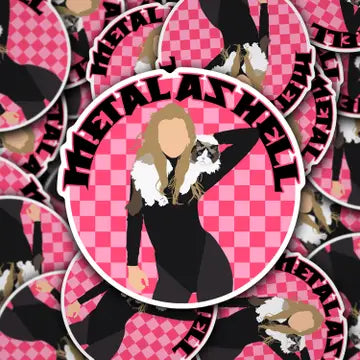 Taylor Metal As Hell Pink Sticker