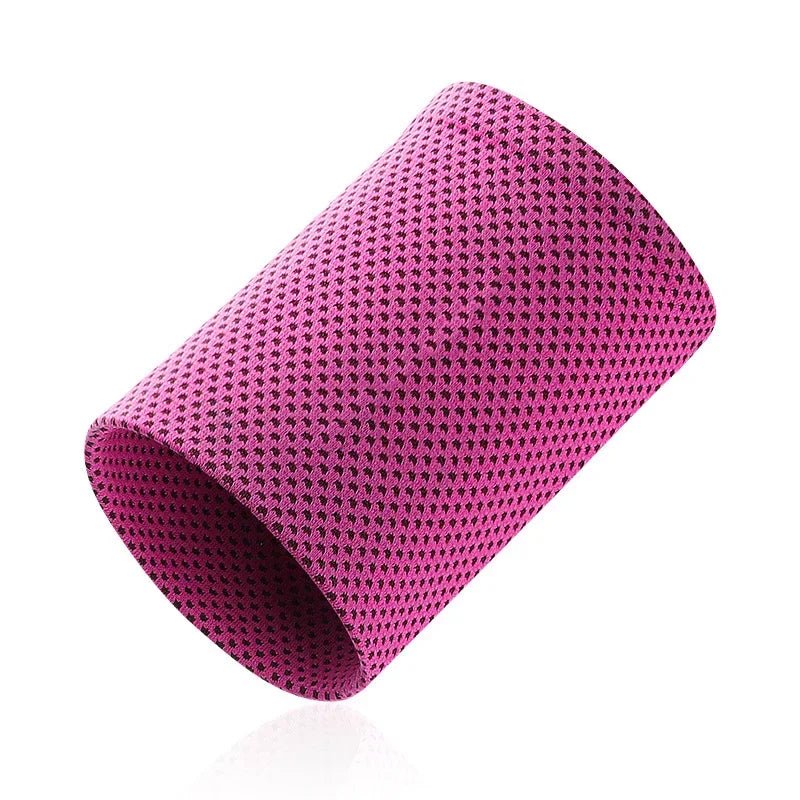 Cold-Sensing Sports Wristbands | Ice Silk Cooling Sweatbands for Workouts
