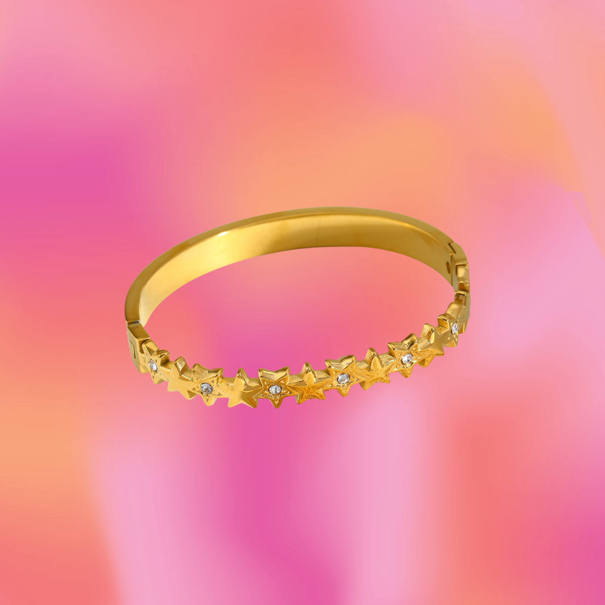 Starry Night Titanium Clap Bracelet