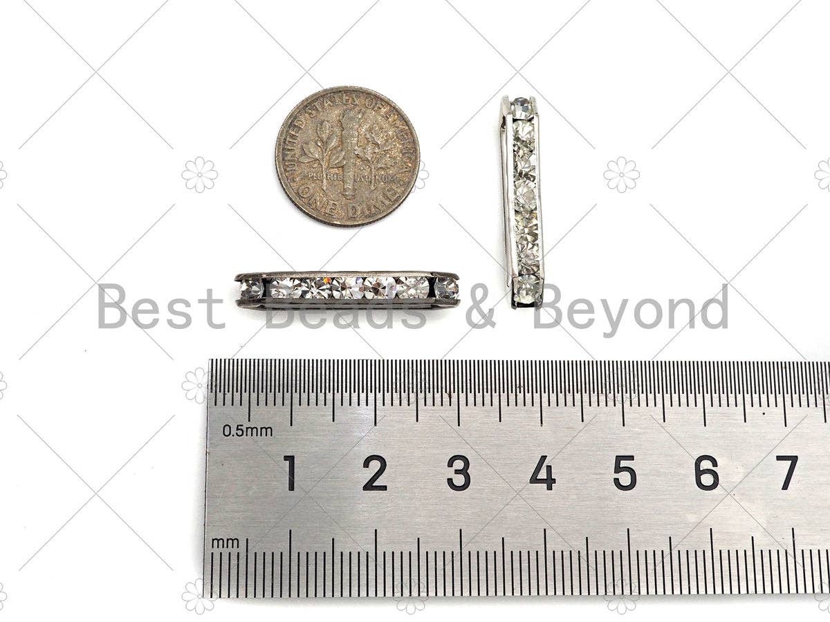 10pc Rhinestone Jewerly Separator Bar with 3 holes, Sku#C112
