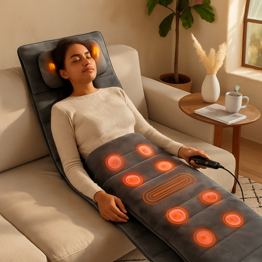 Full Body Massage Mat with Heat and Neck Pillow