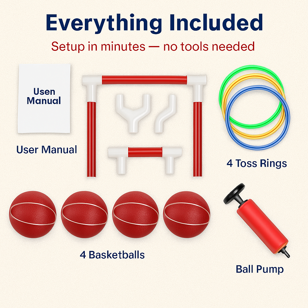 Pool Basketball Hoop Toy Set for Summer Pool Fun
