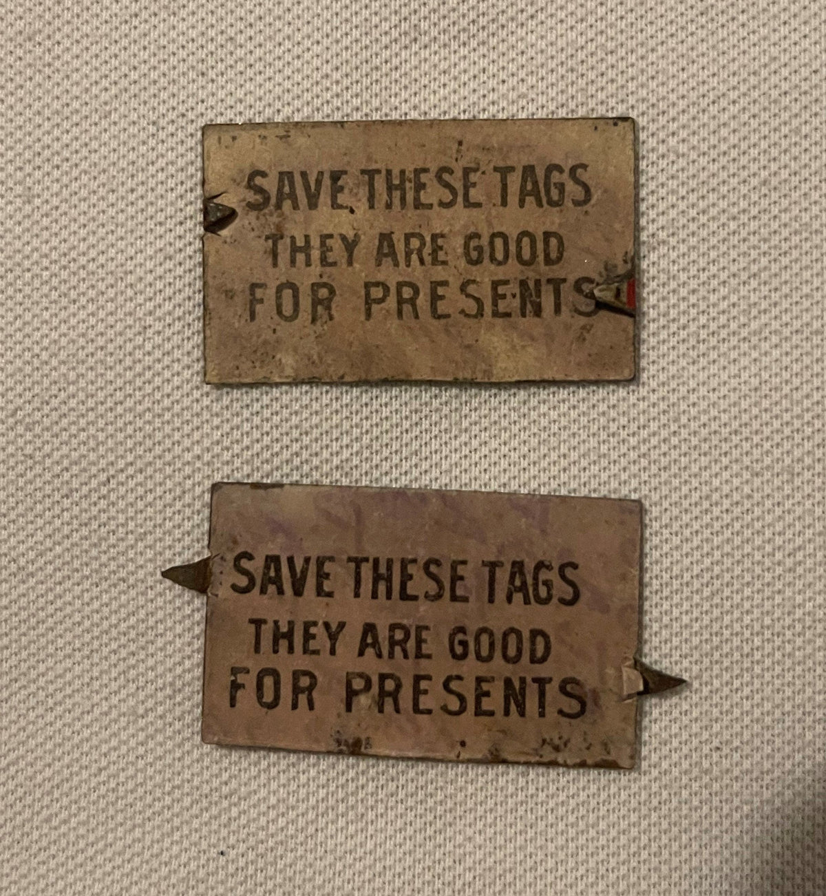 Antique American Navy Tin Tobacco Tag Pre 1870s-1910s Battleship Collectible Intact Backing Lithograph 1.5 x 1 Inch 🚬