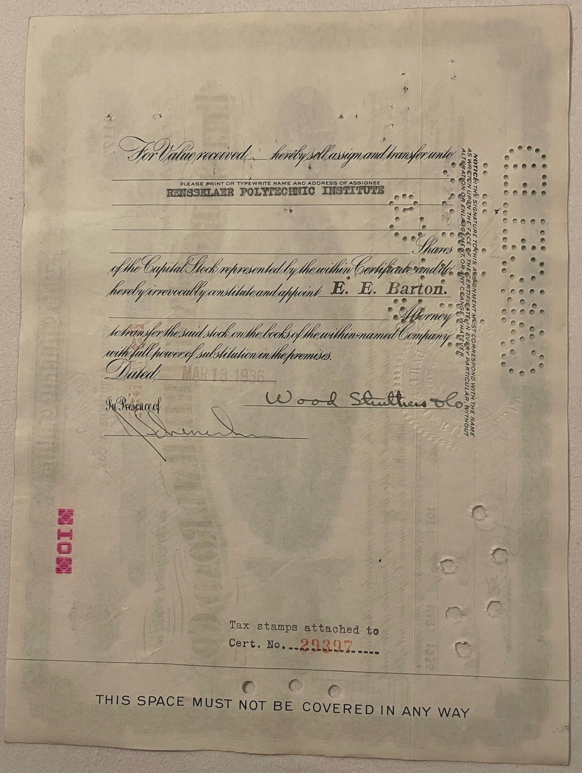 Vintage 1930s Pittsburgh & Lake Erie Railroad Stock Certificate ๐ 10 Shares Historic Steel Era