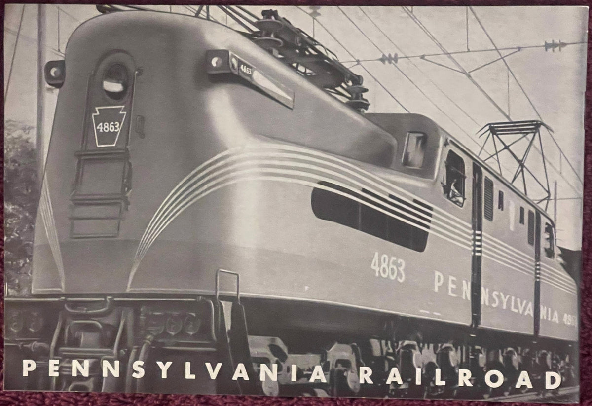 Vintage 1939 Pennsylvania Railroad Brochure π "Modern Locomotives and Cars" S-1 Duplex, GG1, Decapod NOS Card