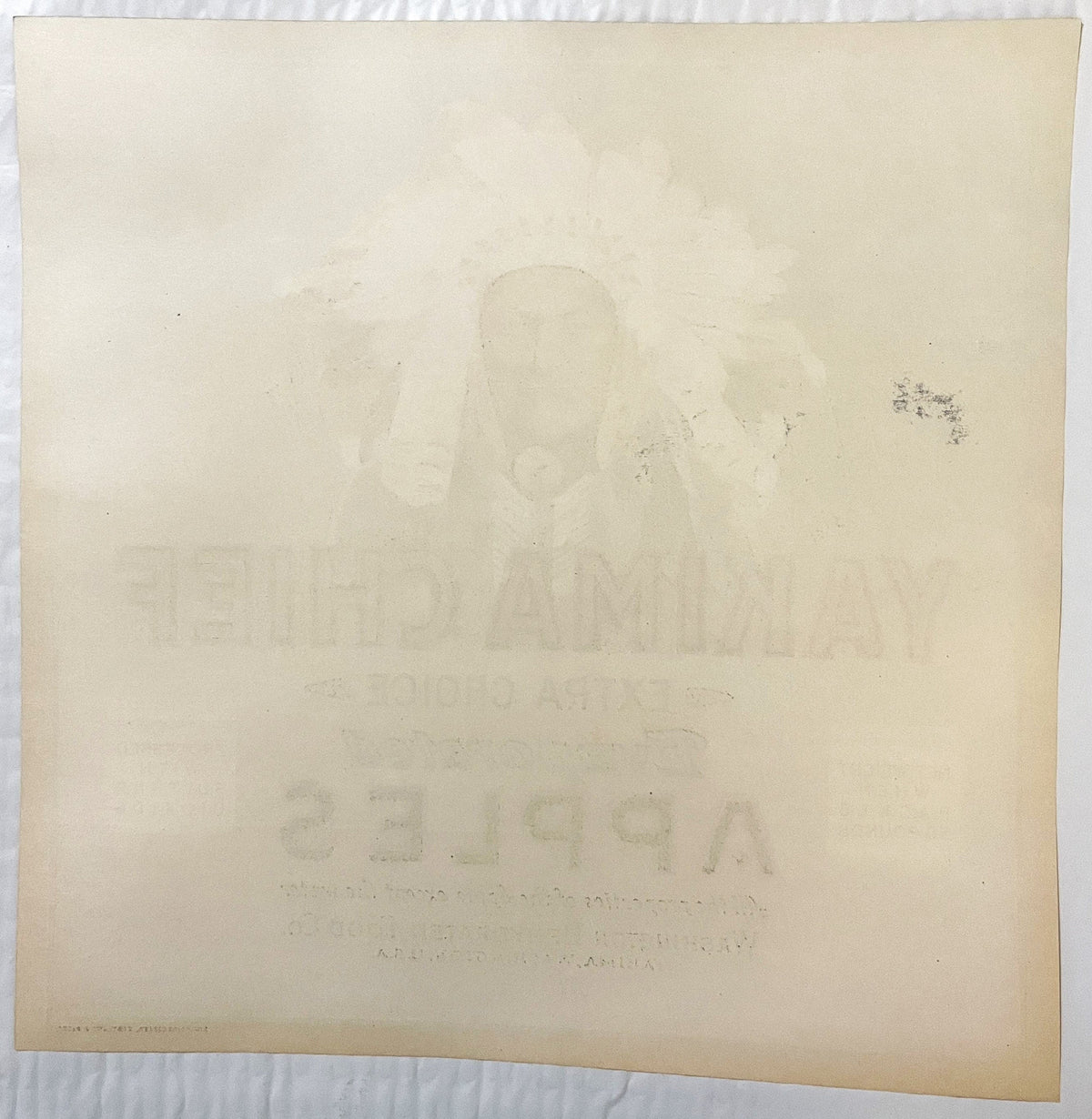 Vintage 1940s Yakima Chief Crate Label | Native American Washington Produce Art