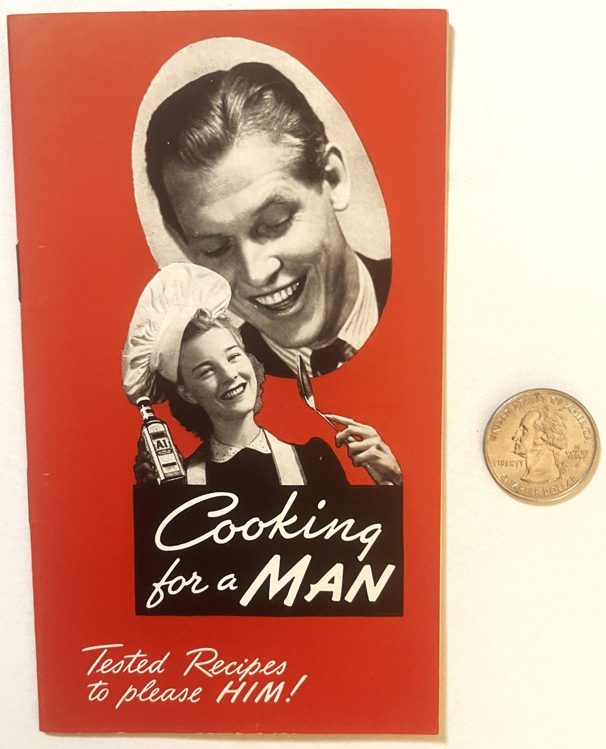 Vintage 1941 "Cooking for a Man" A·1 Sauce Print 📖 Heublein Hartford Advertising