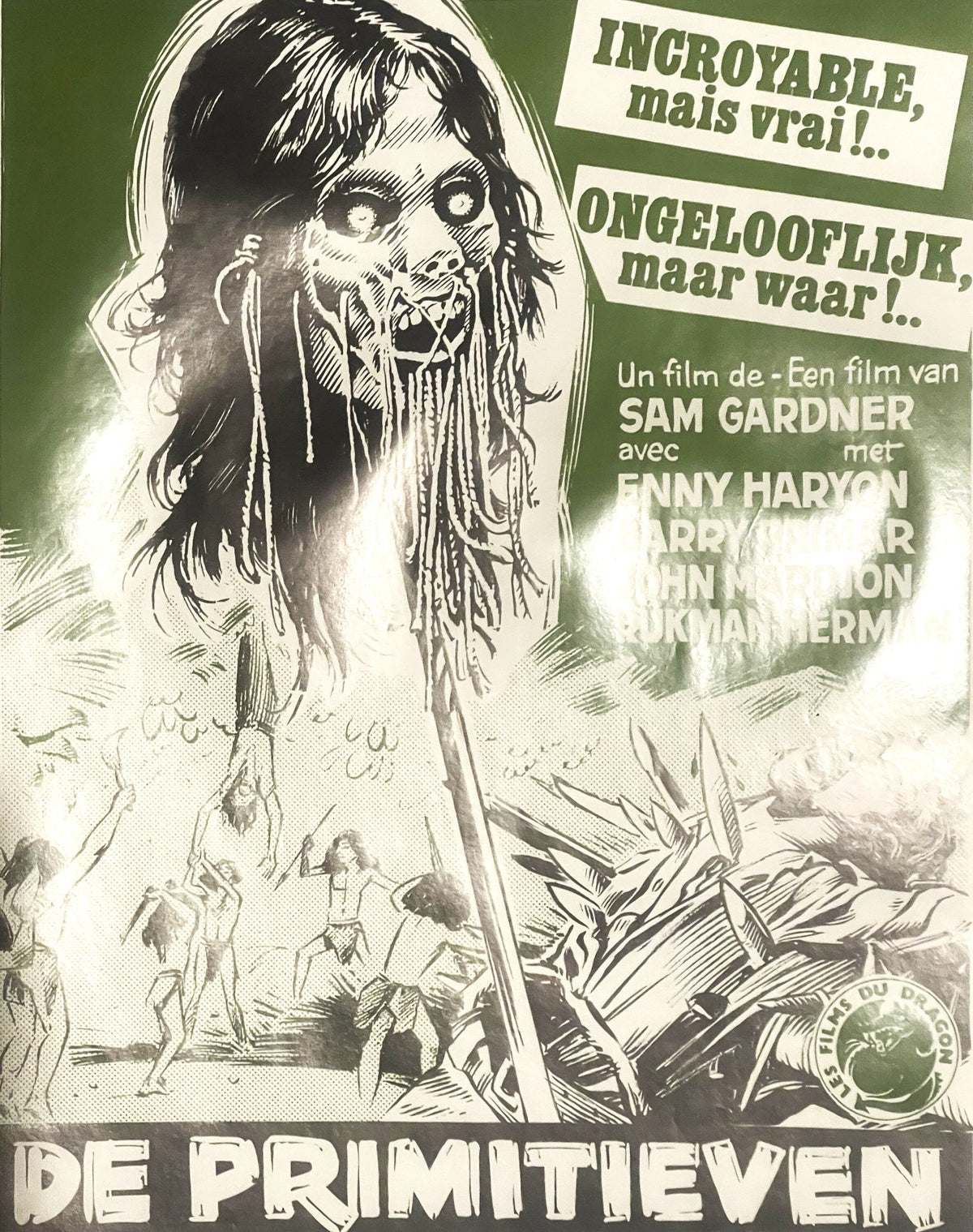 Vintage Belgian Movie Poster Les Primitifs π©Έ 1978 Primitif Indonesian Jungle Cannibal Horror