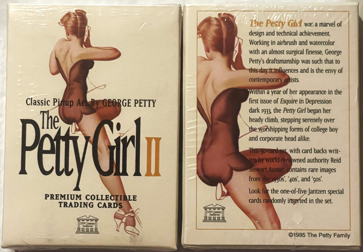 Vintage Petty Girl I & II Trading Card Sets 1994ā1995 George Petty Pinup Art Sealed NOS 21st Century Archives Complete 100-Card Collector Box šŗ