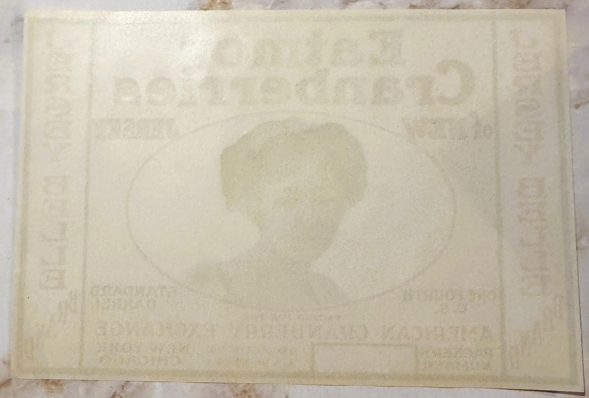 Antique Vintage 1920s Jersey Belle Eatmor Cranberries Barrel Label, NY, NJ, CHI ✨