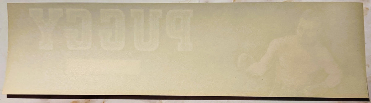 Antique 1930s Puggy Crate Label š„ Boxing Pugilist Americana, Unfilled Stock Imprint Panel