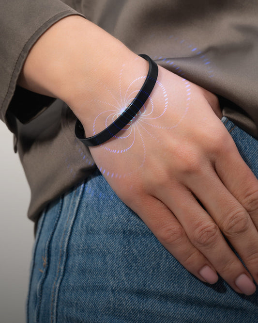 Men’s Magnetic Bracelet Cuff (Brushed Black)