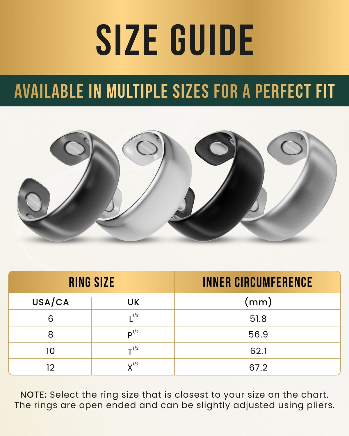 Magnetic Therapy Ring (Gunmetal Gray)