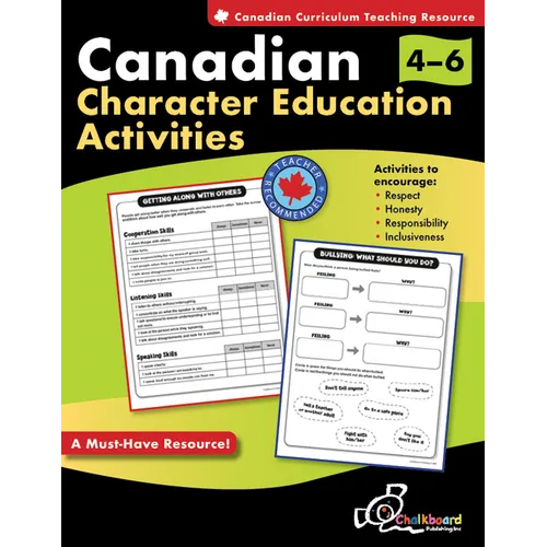 Canadian Character Education Activities Grades 4-6 - Paperback