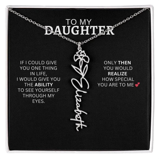 Birth Flower Necklace | Emotional Send Off Gift for Daughter Leaving for College