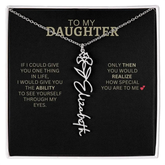 Birth Flower Necklace | Encouragement Gift for Daughter Going Through a Hard Time