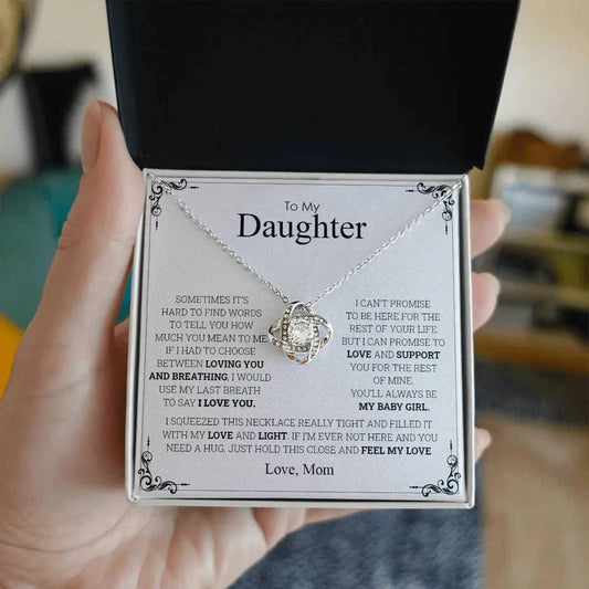To My Daughter | I Love You - Love Knot Necklace