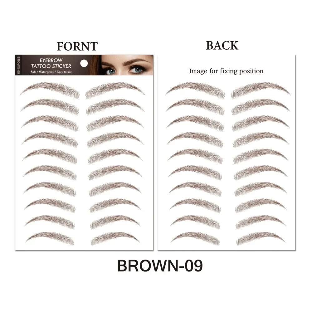 Trendy Waterproof 1 Piece Hair-liked Authentic Eyebrow Tattoo Sticker Waterproof Cosmetics Long Lasting Makeup False Eyebrows Stickers