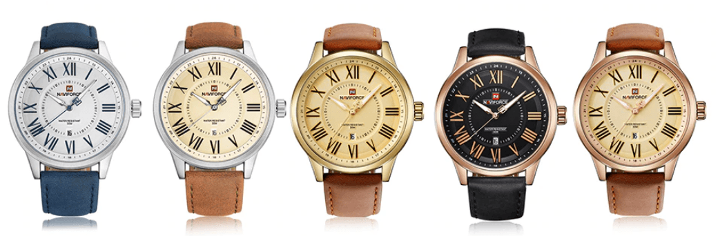 Universal Waterproof Watch With Details Of Great Design Numbers And Date Display Perfect Gift