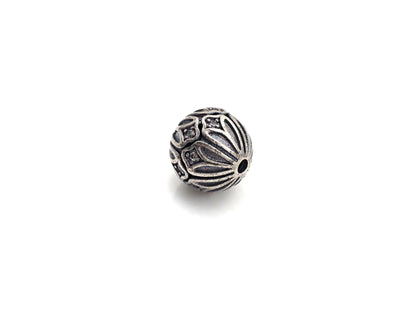 Antique Silver CZ Pave round ball, CZ Pave Spacer Beads in oxidized silver,10mm, sku#X133