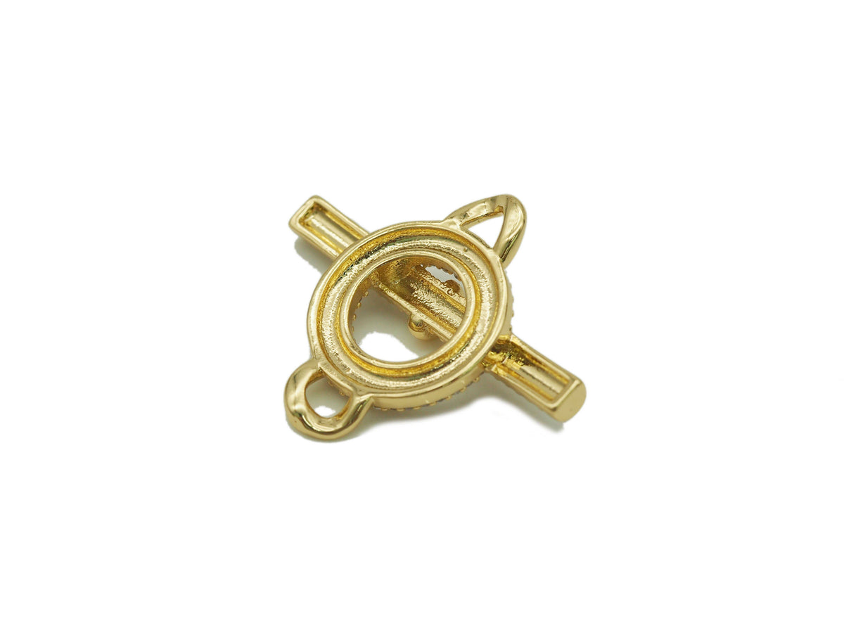 CZ Round Bar Bolt Pendant, Sku#LD219