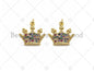 18K Gold Multicolor Micro CZ Pave Crown Pendant, Gold Crown Charm,  Crown Beads, Jewelry Findings, 15x13mm,sku#LK39