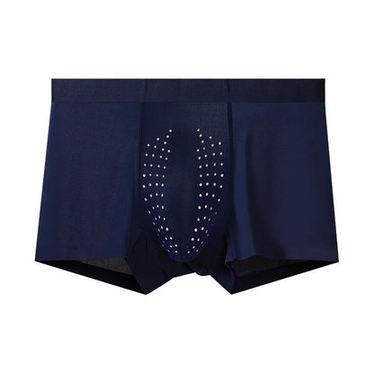 Mens Breathable Summer Thin Boxer Briefs Seamless Boxer Style