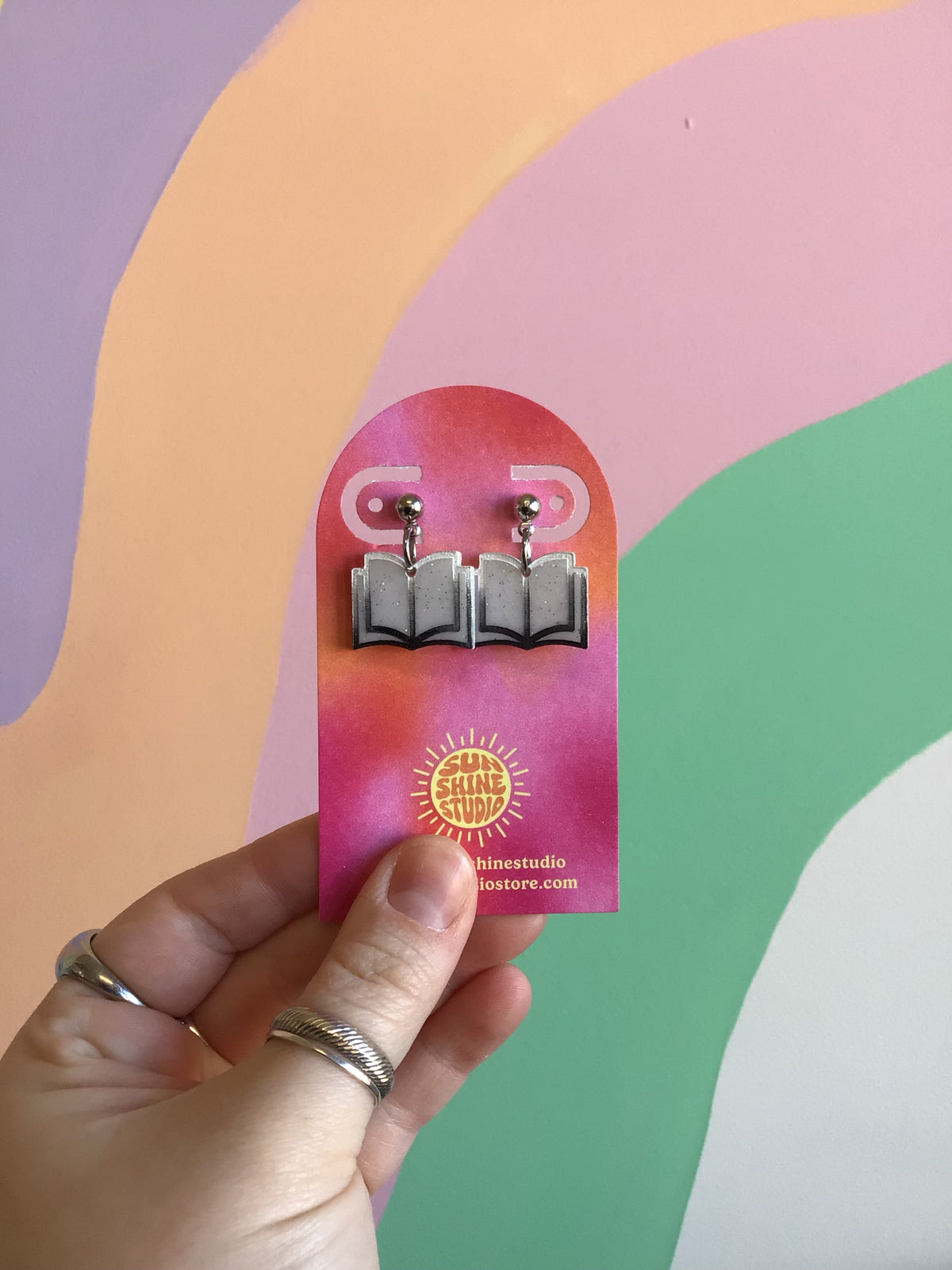 Ombré Book Earrings