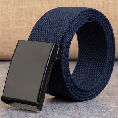 Snap-Clasp Canvas Mens Candy-Colored Belt
