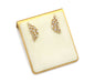 CZ Pave Butterfly Wing Stud Earrings, Sku#LD354